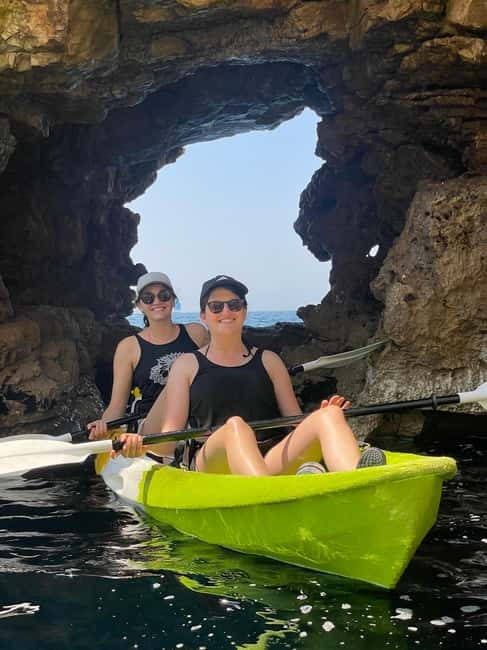 Pula: Half-Day Kayak, Cliff, and Cave Tour - Cliff jumps from cave to coast: your call, with safety backup