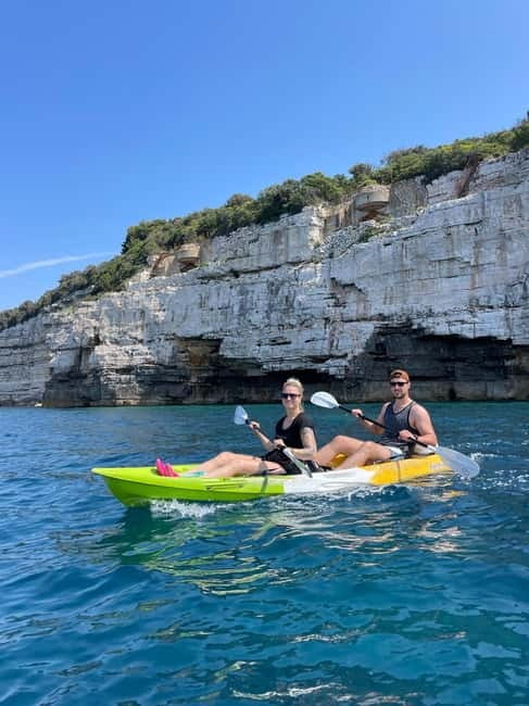 Pula: Half-Day Kayak, Cliff, and Cave Tour - Galebove Stijene (Seagull Rocks): swim time plus bigger cliffs