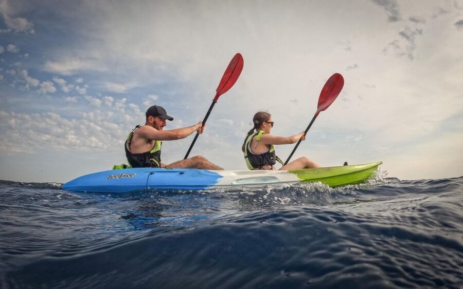 Pula: Kayaking, Snorkeling, Cliff jumping, photos included - Kayaking the Pula coast, including Valley of tears style views