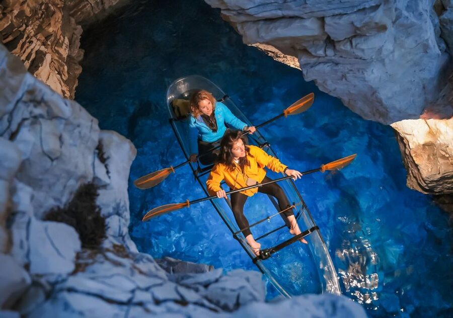 Pula: Night-Time Sea Kayaking Tour in Transparent Kayak - The Cave Moment, Blue-Grotto Vibes With a Lighted View Underfoot