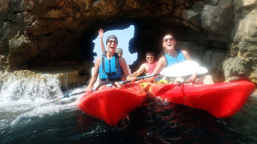 Pula: Sea Adventure – Boat, Kayak, Snorkeling & Cliff Jumps - Kayaking past cliffs and hidden canyon passageways (the best reason to book)