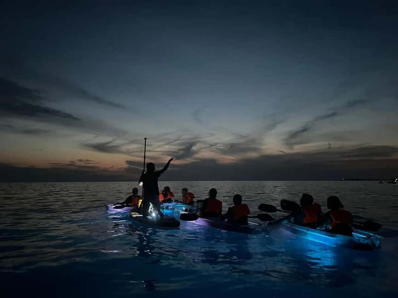 Pula: Sunset/Night Illuminated Transparent Kayak Tour - Transparent kayaks at sunset: the first magic moment is immediate