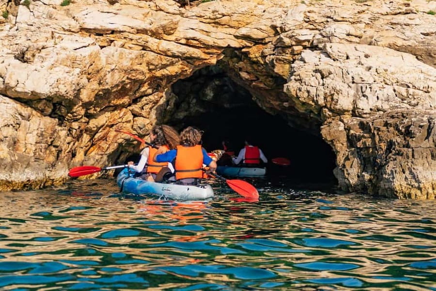 Pula: Three Island Kayak Tour with Cave Photo & Snorkeling - Where you start at TOP kayak tour Pula, and what you should have ready