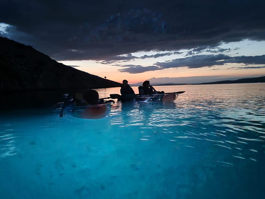 Rab: Night adventures illuminated transparent kayaks - What to bring (and what not to bring) for a smooth Beach Mel night