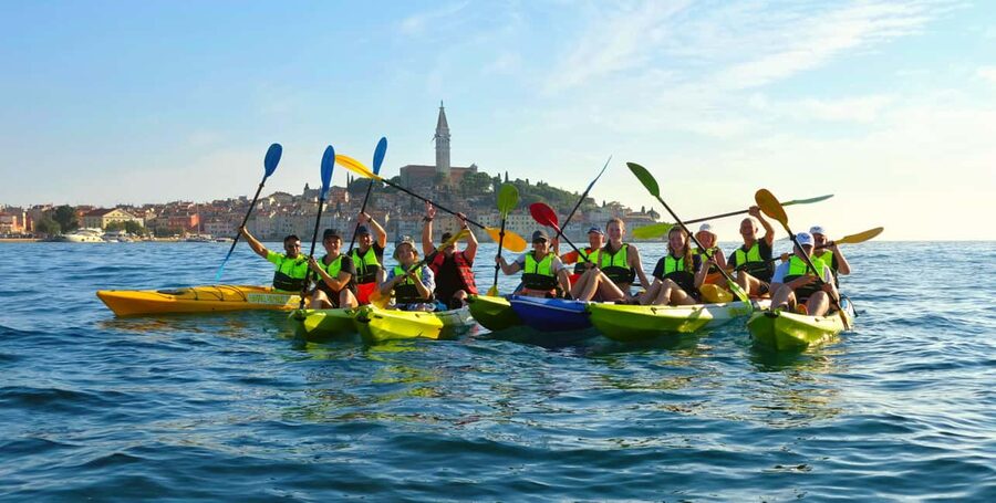 Rovinj-Amazing kayak tour &snorkeling &free drink &photos - Rovinj from the water, the part you remember