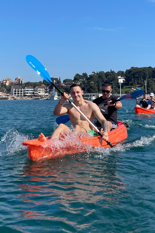 Rovinj: BUBA-KAYAK TOURS, snorkeling, cliff jupming&drinks - St. Catherine Island Beach and Snorkeling Time