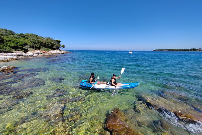 Rovinj: Golden Cape Desert Islands Kayak & Snorkeling Tour - Snorkeling in Clear Water: What You Can Expect to See