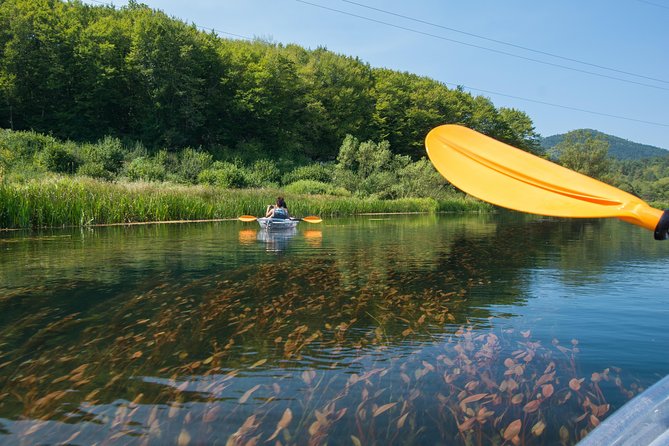 See through kayaks on Gacka river - Your paddle plan on the self-guided route (5 km or 8 km)