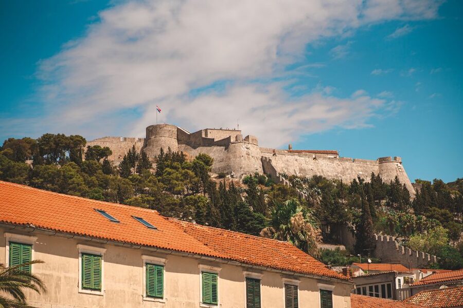 Split: Blue Cave and 5 Islands Tour - Hvar city: fortress views, main square energy, and cathedral time