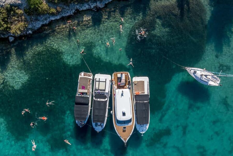 Split: Blue Cave, Vis and Hvar Small Group Speedboat Tour - Stiniva Cove: where the photos get serious, then you get wet