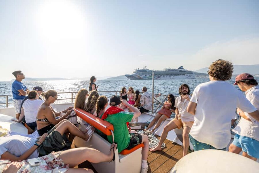 Split: Blue Lagoon & 3 Islands hopping with Lunch & Drinks - Borkko Beach Bar on Čiovo: a sheltered swimming break that feels local