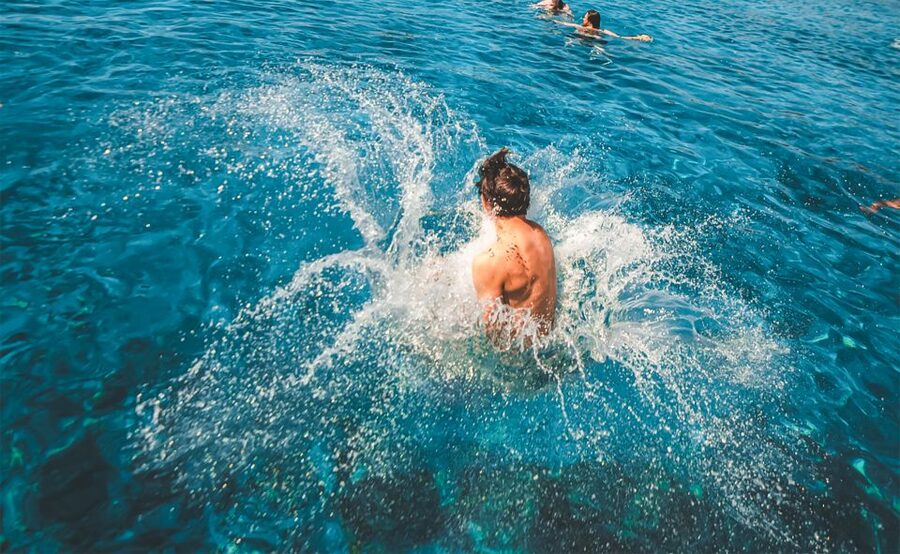 Split: Blue Lagoon and 3 Islands Speedboat Tour - Borkko Beach Bar on Čiovo: pine shade, white sand, and a quick escape