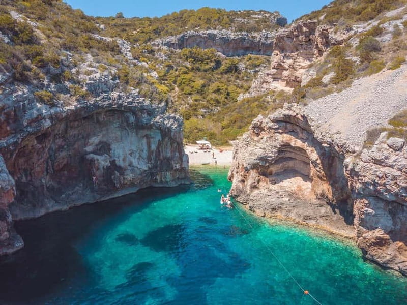Split: Boat Tour to Blue Cave, Vis, Blue Lagoon, Hvar, Brač - Budikovac Blue Lagoon: White Pebbles, Turquoise Water, and Snorkeling Time