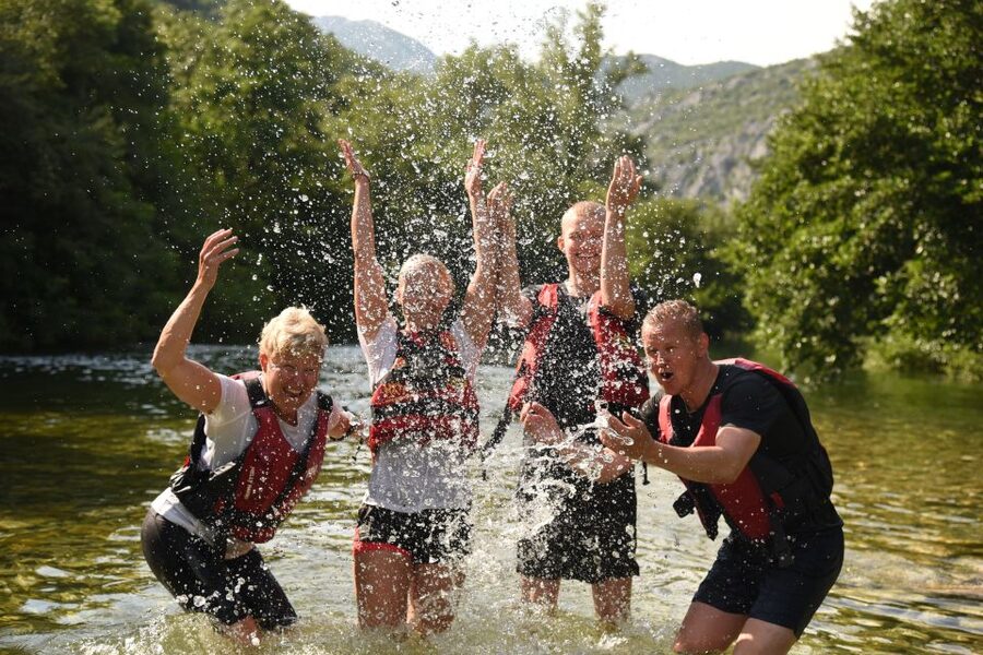 Split: Cetina River Rafting with Cliff Jumping and Cave Tour - The waterfall cave swim: stunning water, real footing, and dark corners