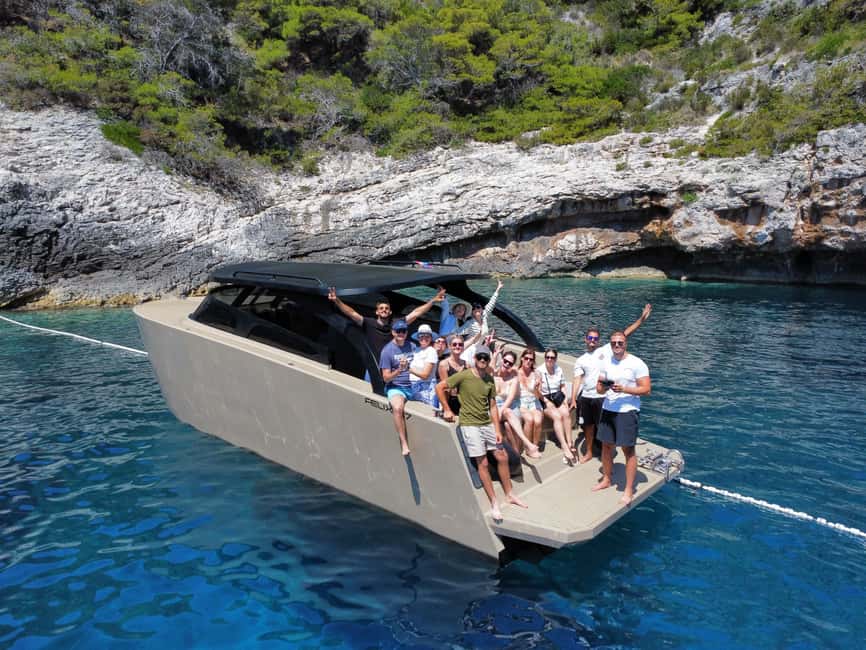 Split: Full-Day 4 Islands Tour by Luxury Boat - Brač and Bol: Zlatni Rat, promenade time, and your first clear-water swim