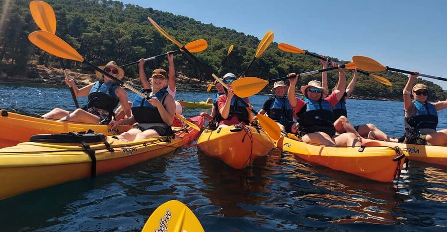 Split: Guided Sea Kayaking Tour with Snorkeling - From Bene Beach to Marjan Hill, the start feels calm and clear
