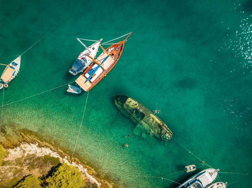 Split: Private Full Day Boat Trip to Blue Lagoon and Trogir - Nečujam Bay: shipwreck snorkeling and a mojito you can actually savor