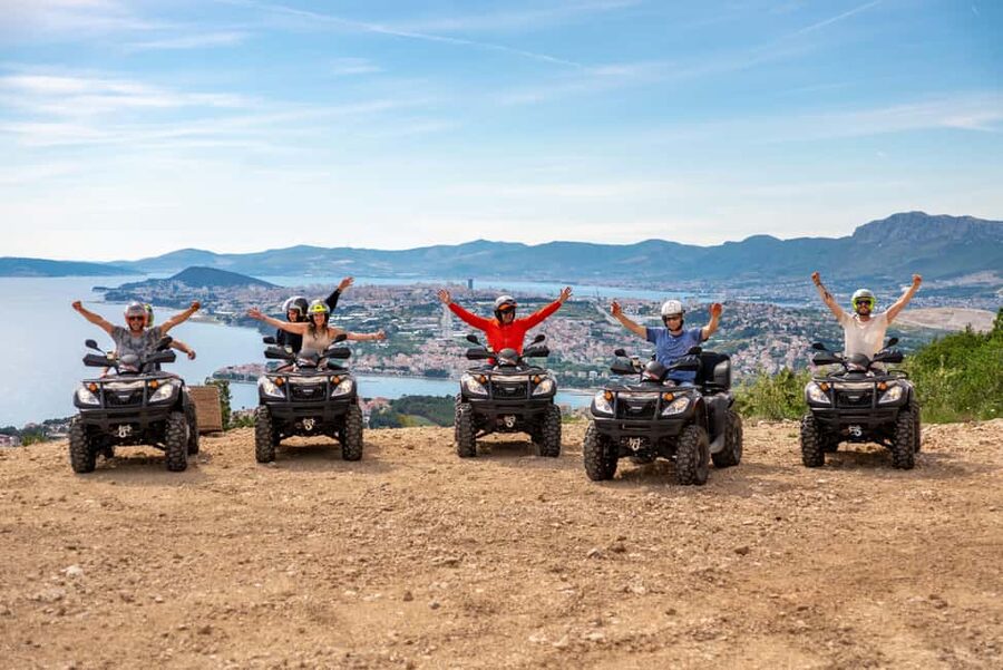 Split: Quad Bike Tour with Sea, Mountain and River Views - Podstrana to Omiš: mountainside trails with sea and island views
