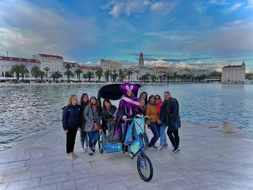 Split Tour in Private Electric Rickshaw - Kupaliste Bene With a Va Bene Café Drink Break