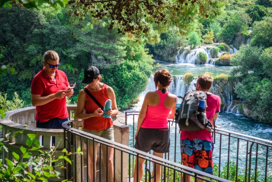 Split/Trogir: Krka National Park Day Trip with Wine Tasting - Arrive at Skradinski Buk, then walk the waterfall paths