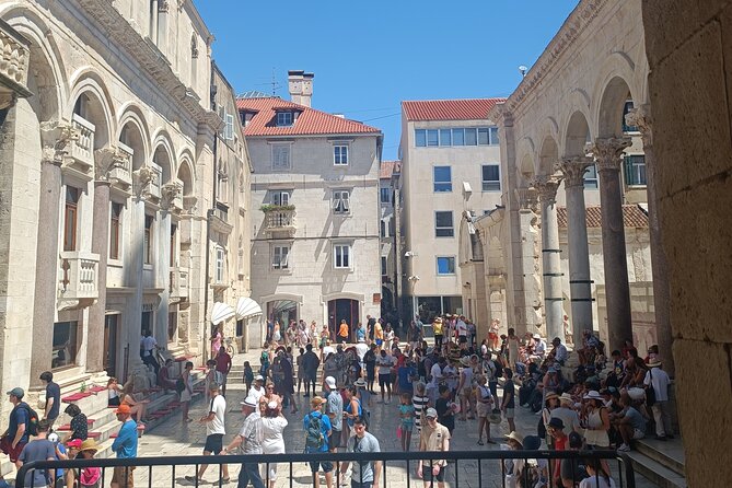Split Walking Tour with Professor of History - Temple of Jupiter Outside and the Let Me Pass Street