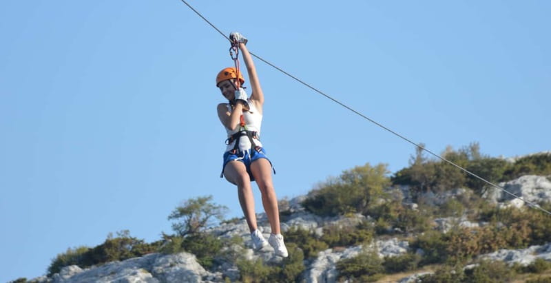 Split: Zip Line Adventure with Optional Transportation - Riding the Course: 6 Lines, Decks and Traverses, Plus Nature Breaks