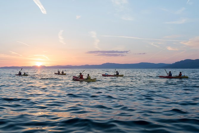Sunset Kayaking - Paddling West: Pine, Olive, Dry Stone Walls, and Real Coast Views