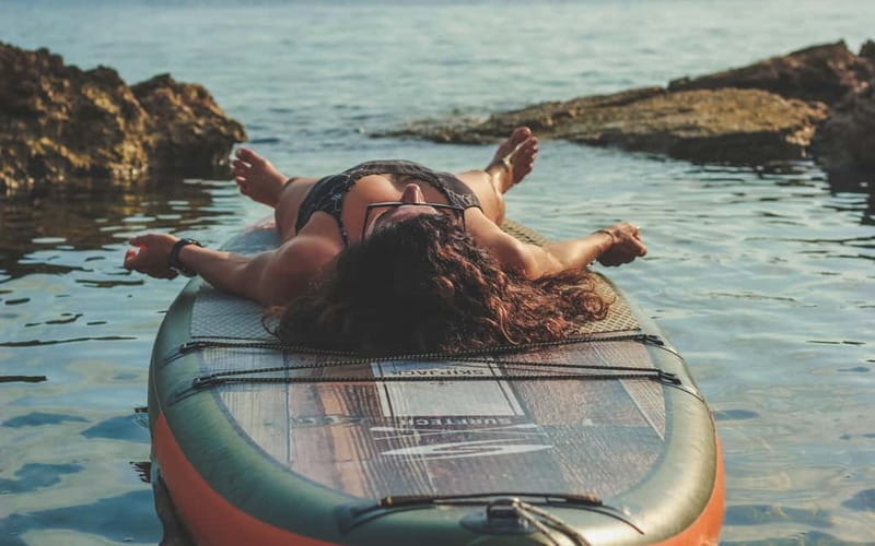 SUP Yoga in Stunning Stoja Bay: Balance, Breath & Connect - Meeting point and parking: Arena Stoja Camp area, 500 meters of walking