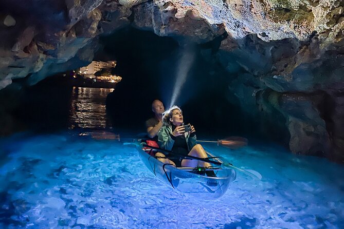 Transparent Kayak Night Glow Experience from Pula - The glow-lit kayaking route: how to get the best underwater views