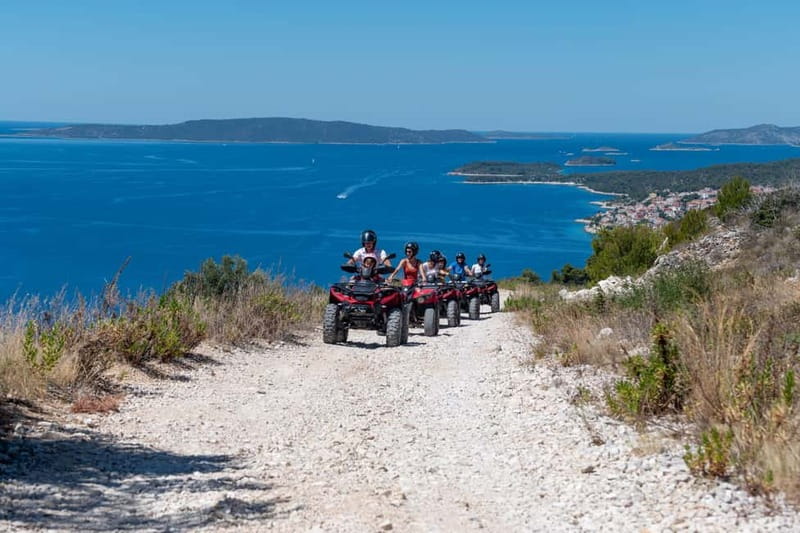 Trogir, Žedno: Čiovo Island 100% Off-Road Quad ATV Tour - 2-hour vs 3-hour: the swim break is the big difference