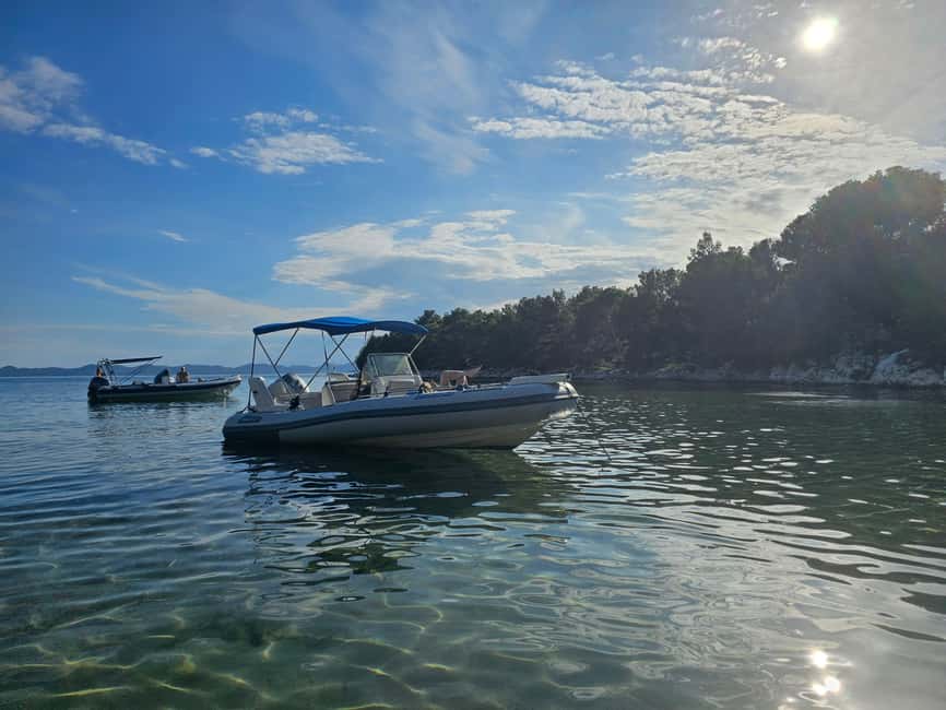 Zadar Islands: Private Hidden Treasures Speedboat Tour - The Ugljan sandy bay on the uninhabited side, shallow water fun